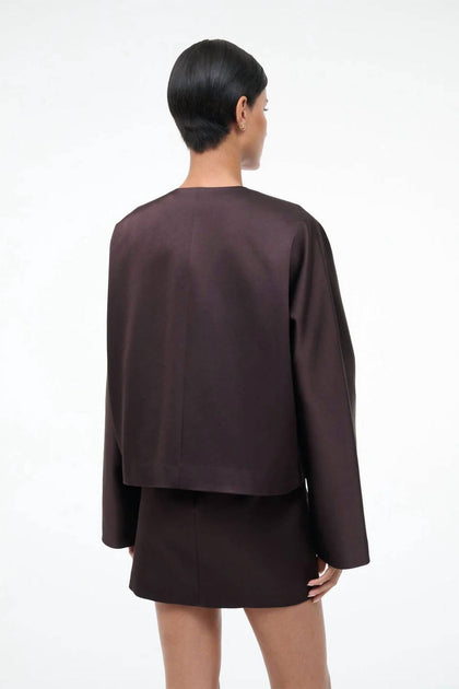 STAUD Liz Cropped Jacket Grey Medium 3