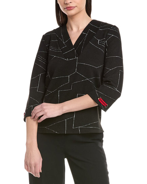 Joseph Ribkoff Top Black/White US 8 2