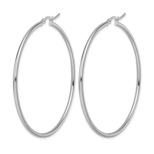 Diamond2Deal Hinged Hoop Earrings Silver 3