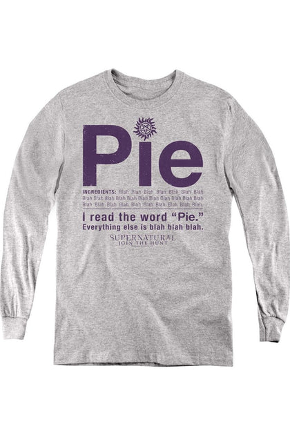 Gildan Supernatural Pie Youth Long Sleeve Sweatshirt Grey Medium 2