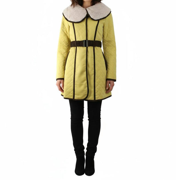RYU Oversized Quilted Coat Yellow Small 2