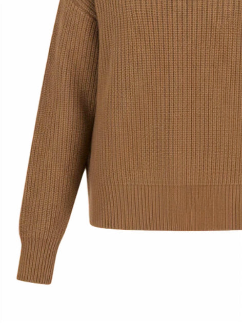 Autumn Cashmere Shaker Sweater Brown Medium 3