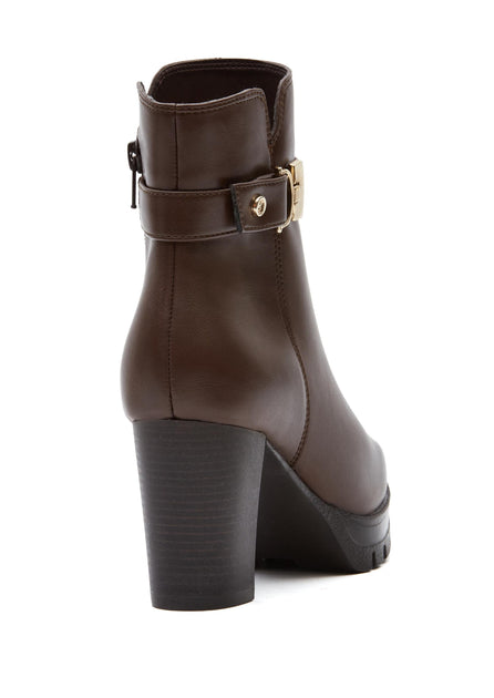 Andrea Women's Heeled Ankle Boots Brown US 10 3