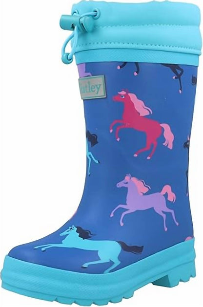 Hatley Prancing Horses Rain Boots Blue US 12 2