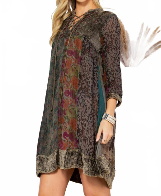 Young Threads Babydoll Dress Grey Small 3