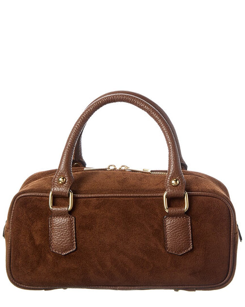 Italian Leather Top Handle Bag Brown Medium 3