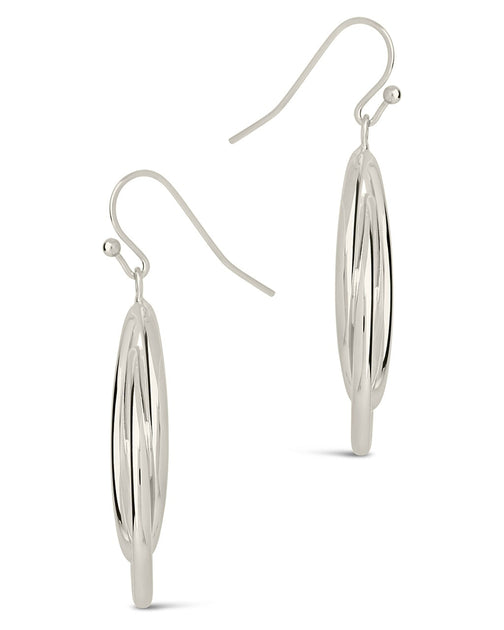 Sterling Forever Claudie Interlocking Circle Dangle Earrings Gold One Size 4