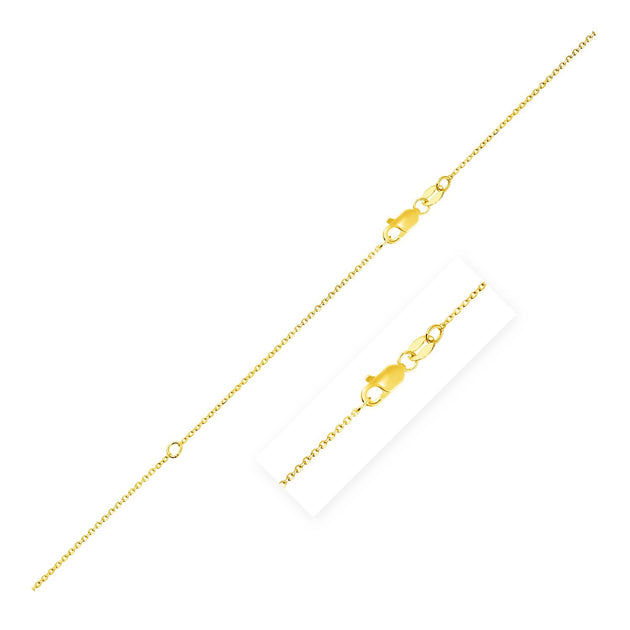 FASHNZFAB Cable Chain Yellow Gold 18 in 2