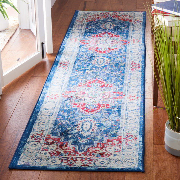 Safavieh Brentwood Teppich, Navy / Rot 3