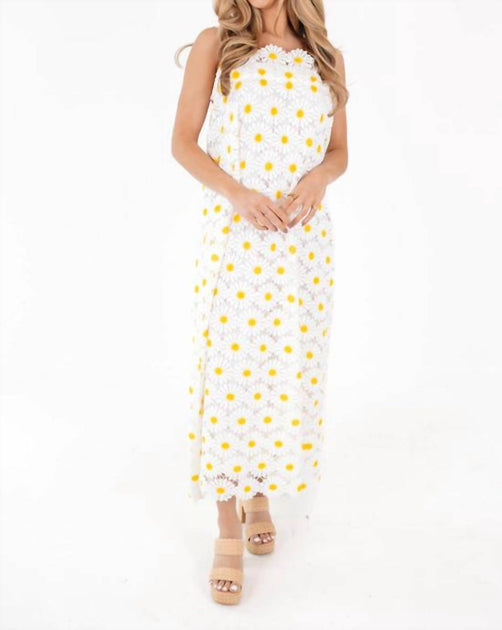 j.marie Sunny Sunflower Häkelkleid Weiß Large 2