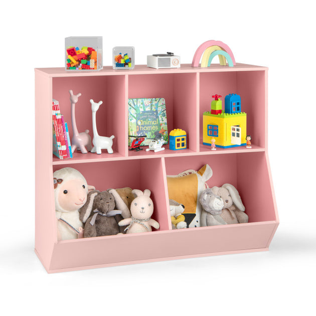 Hivvago 5-Cube Toy Storage Organizer Natural 4
