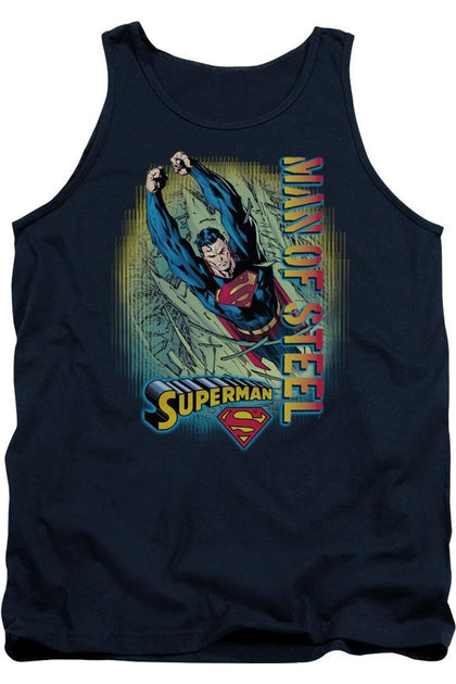 Gildan Superman Breakthrough Tank Top Blue XL 2