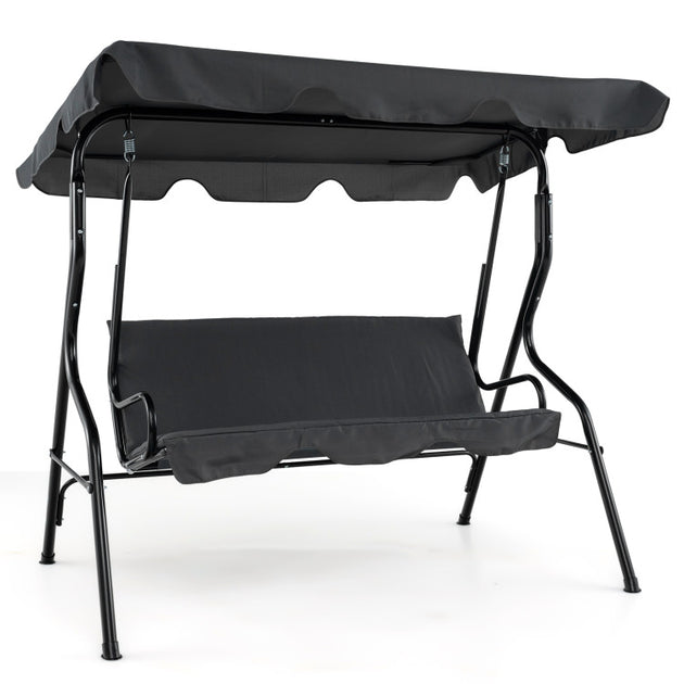 Hivvago 3 Seat Patio Swing Blue 3