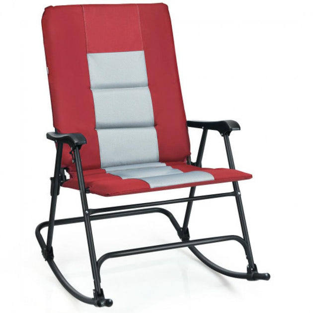 Hivvago Foldable Rocking Camping Chair Red 2