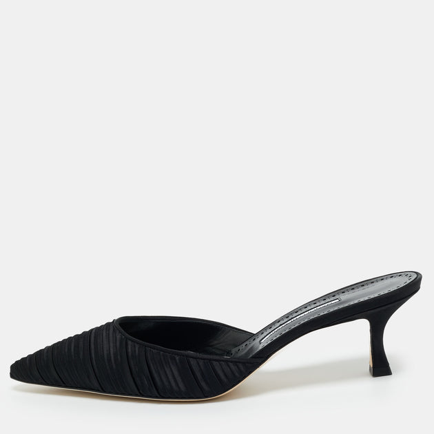 Manolo Blahnik Carolynemu Mules Black EU 42 2