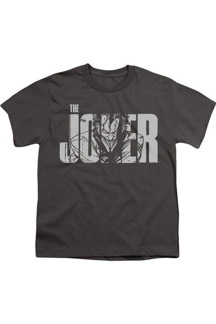 Gildan Batman Joker Text Youth T-Shirt Black Medium 2