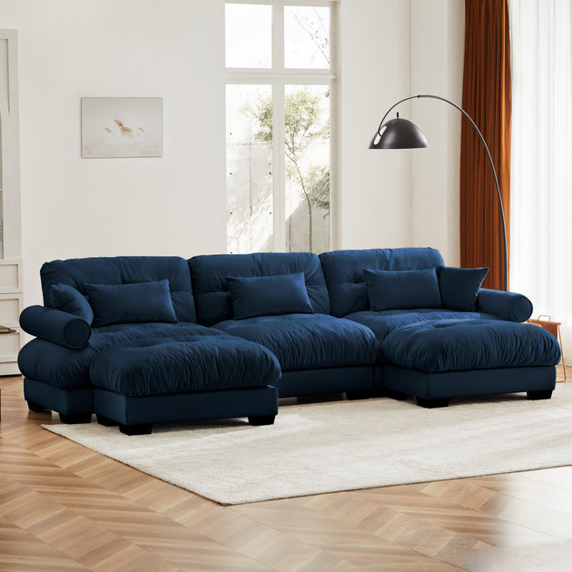 Streamdale U Shape Modular Sectional Sofa Blue 3