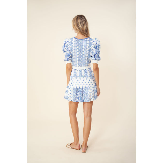 HALE BOB Logan Embroidered Dress Gold Medium 4