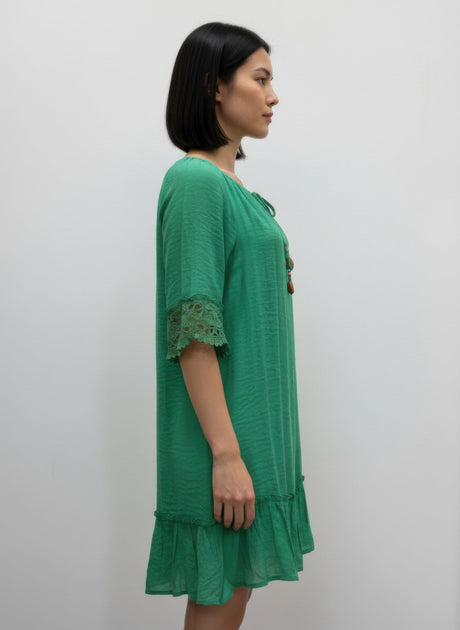 TRUEDAMES Mlle Gabrielle Dress Gold Small 3