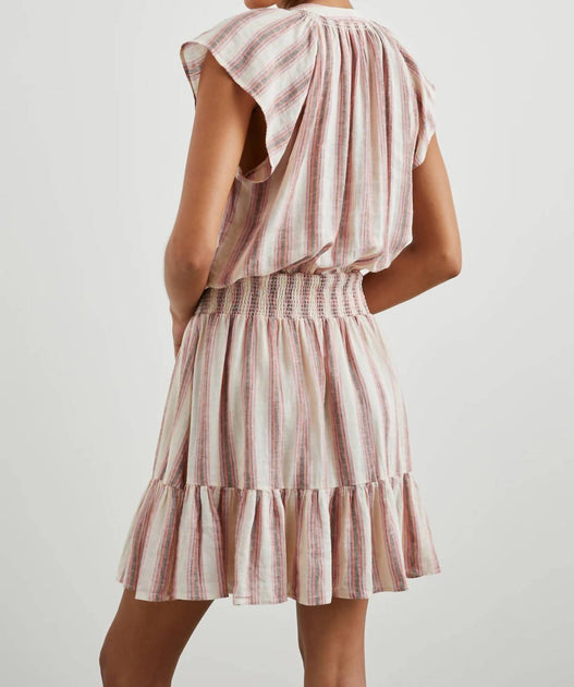 Rails Augustine Mini Dress Beige Large 3