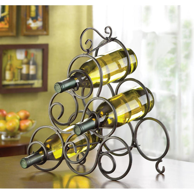 Actifo Scroll Wine Rack Black 2