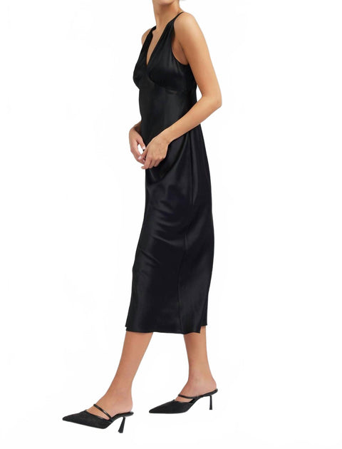 Current Air Sweetheart Midi Dress Black Large 4