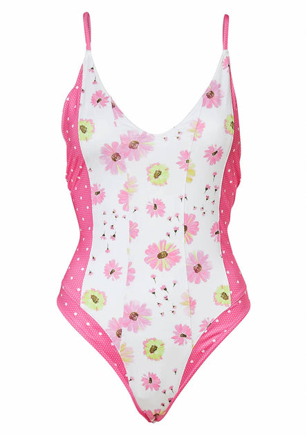 LoveShackFancy Shailee One Piece Pink XLarge 4