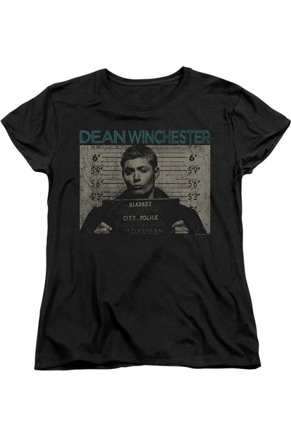 Gildan Supernatural Dean Mug Shot T-Shirt Black XXL 2