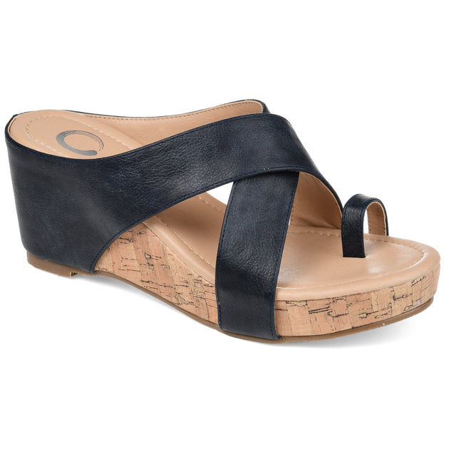 Journee Collection Rayna Wedge Sandal Brown US 12 2