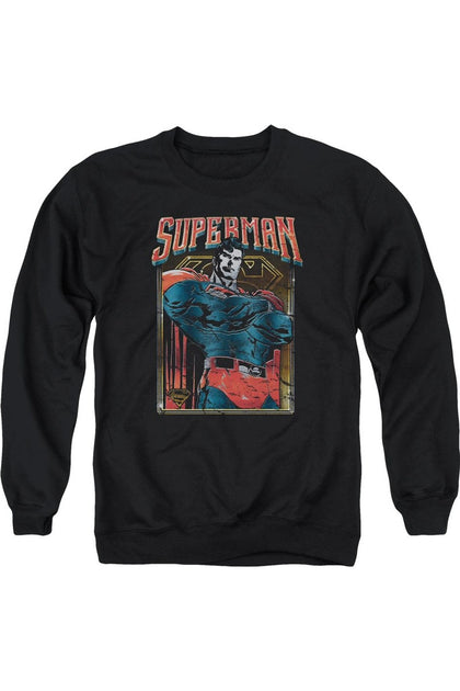 Gildan Superman Head Bang Sweatshirt Col Rond Noir XL 2