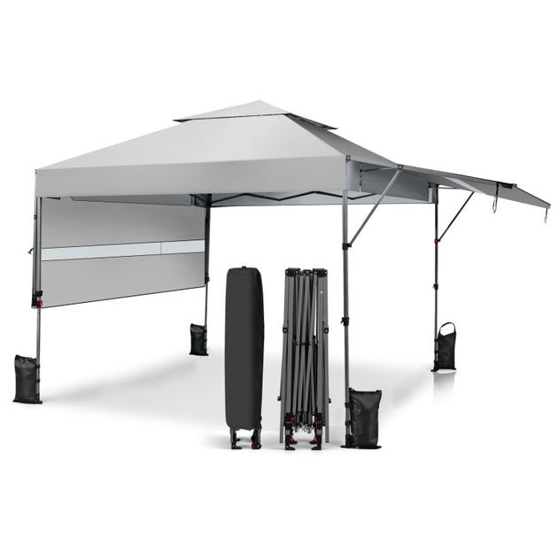 Hivvago 10 x 17.6 ft Outdoor Pop-up Canopy Tent White 4
