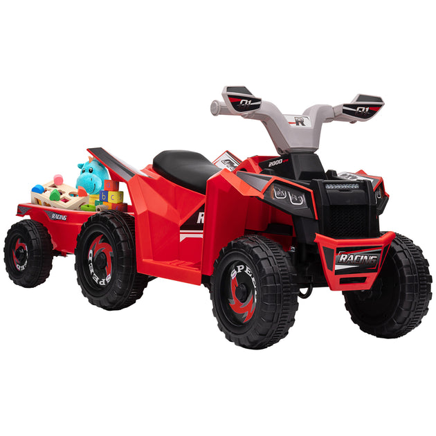 BreeBe Electric ATV with Trailer Red 4