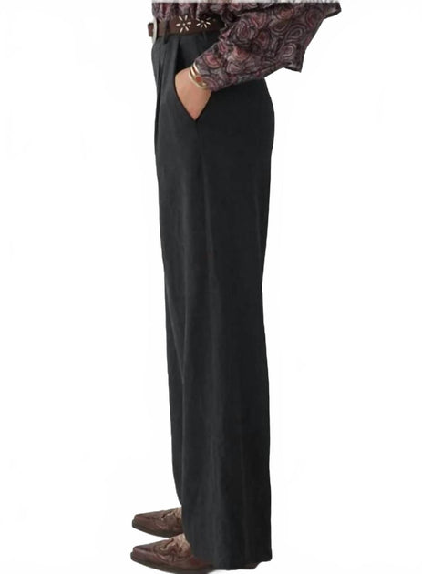 Maison Hotel Marlon Wide Leg Pants Black Large 4
