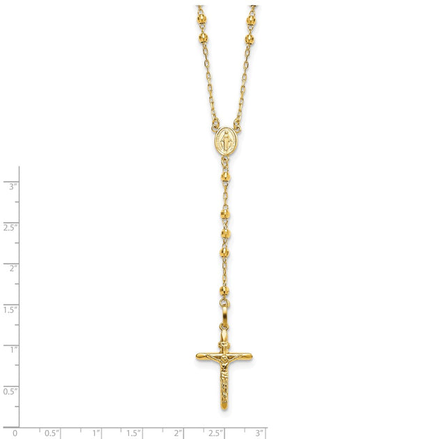 Diamond2Deal Rosary Necklace Yellow Gold 24 4