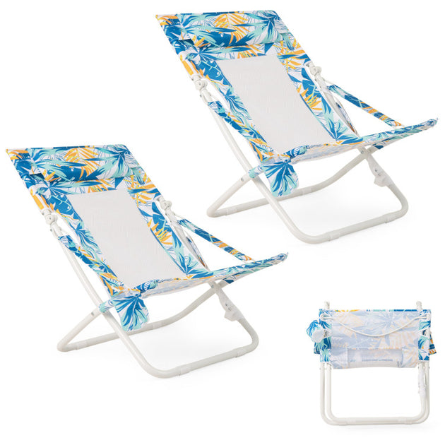 Hivvago Folding Low Beach Chair 3