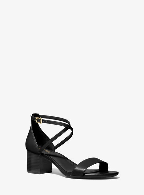 Michael Kors Serena Flex Leather Sandal Black US 8 2