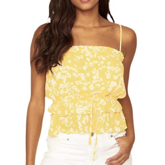 Lost + Wander Daisy Field Cami Top Jaune Medium 2
