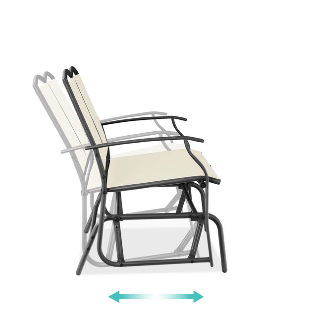 Hivvago 2 Seat Mesh Patio Loveseat Green 9