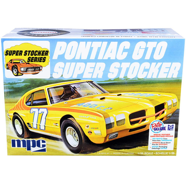 MPC 1970 Pontiac GTO Super Stocker Model Kit White 1:25 3