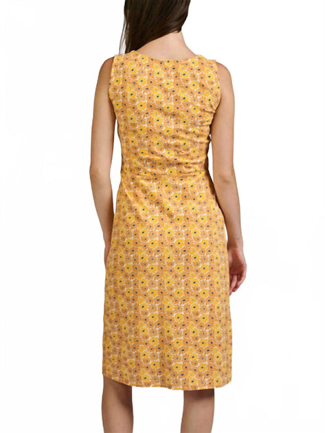 Mata Traders Danica Floral Wrap Mini Dress Yellow Small 3