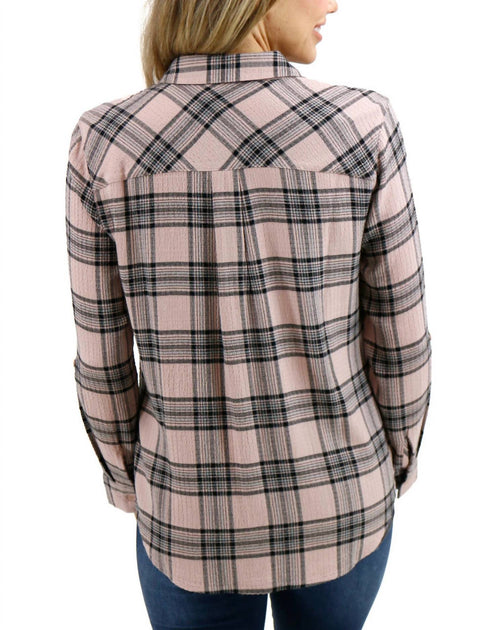 Grace and Lace Favorite Button Up Plaid Grau XXSmall 3