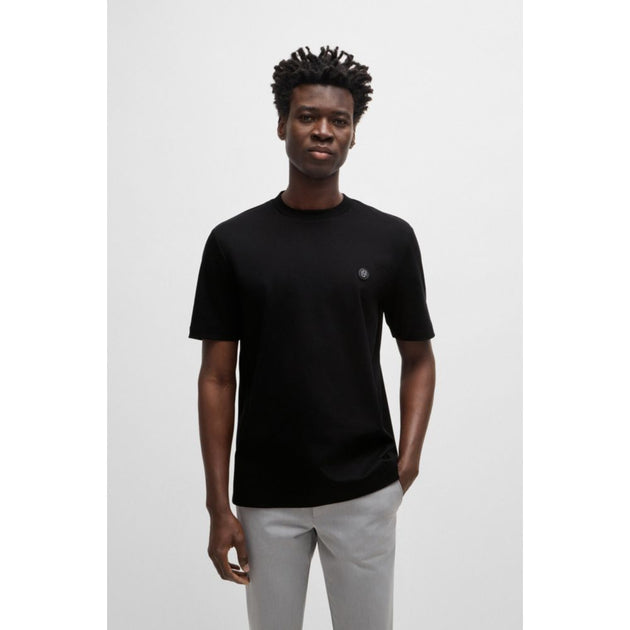 Boss Mercerized Cotton T-Shirt Black Medium 4