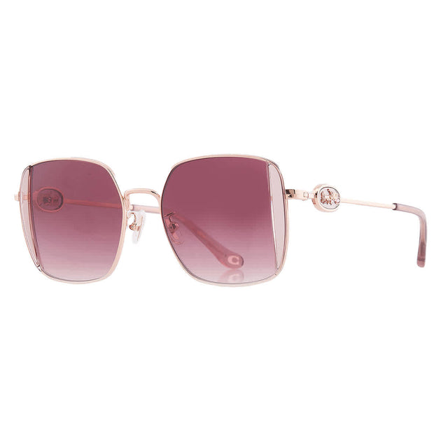 Coach HC7177B Square Sunglasses Berry Red 51mm 3