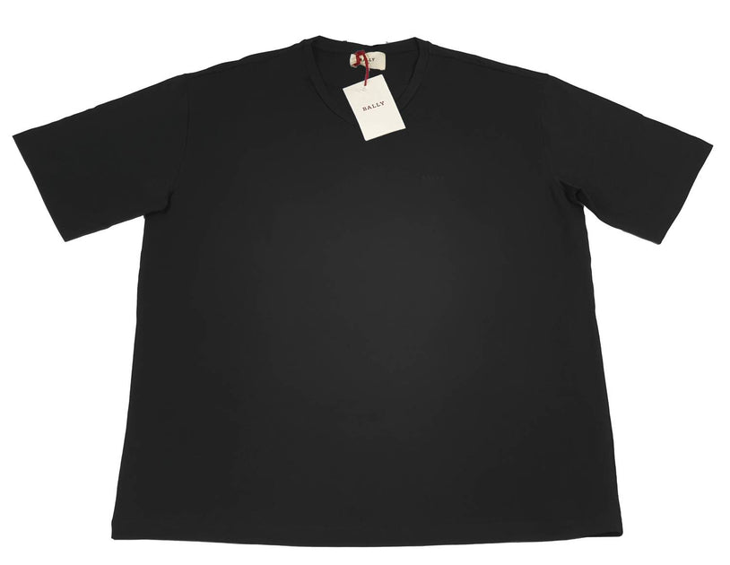 Bally V-Neck Logo T-Shirt Black XS 4
