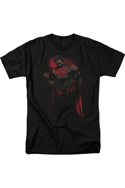 Gildan Superman Red Son Short Sleeve T-Shirt Black Large 2