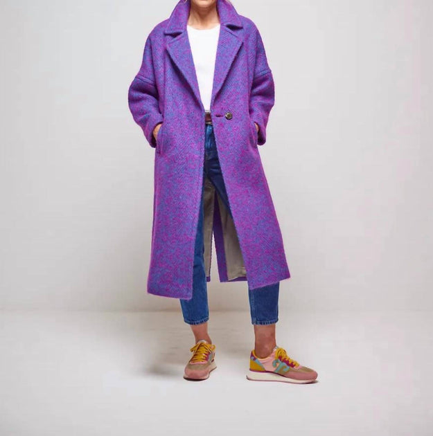 Avoca Reflections Light Donegal Herringbone Coat Multi Large 2