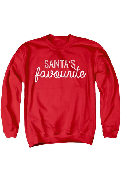 Gildan Santa's Favorite Crewneck Sweatshirt Red Medium 2