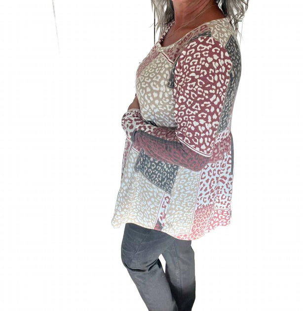 Sew In Love Gone Wild Patchwork Pleasure Babydoll Top White 3X 3