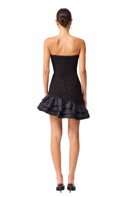 Elliatt Paloma Asymmetric Mini Dress Black XSmall 3