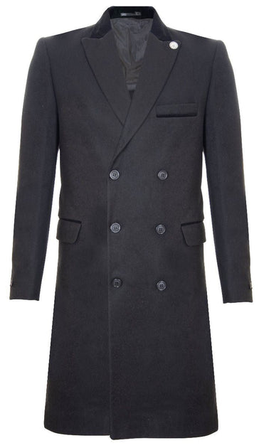 Oliver Tweed Crombie Overcoat Black US 48 Regular 2